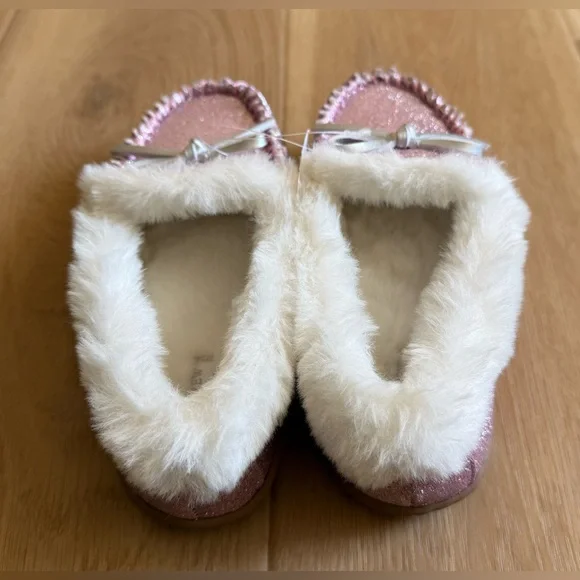 J. Crew Girls' Glitter Moccasin slippers - BS628 - Size 13 - NWT - Picture 5 of 8